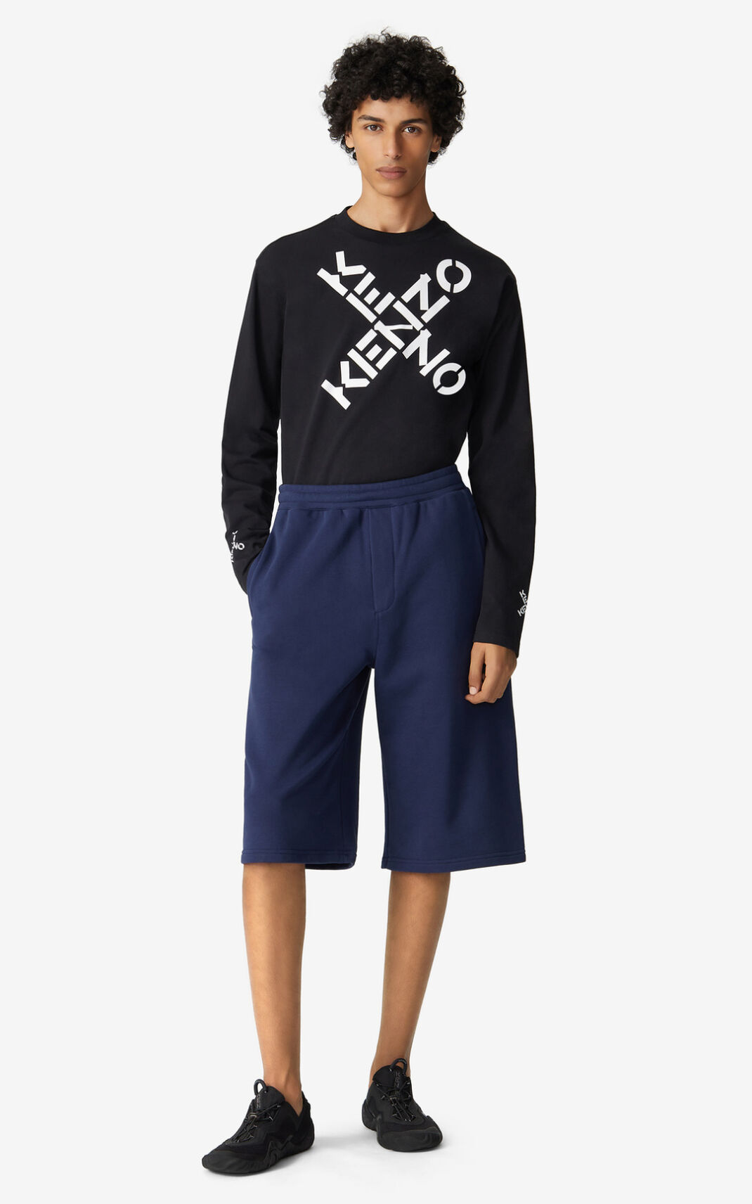 Kenzo Oversized Sport Little X Pantalones Cortos Hombre Azules | 4206158-VP